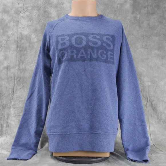 NWT Boss for Hugo Boss BLUE LONG SLEEVE SWEATSHIRT 50270643 WACCE Size MEDIUM - Picture 2 of 6